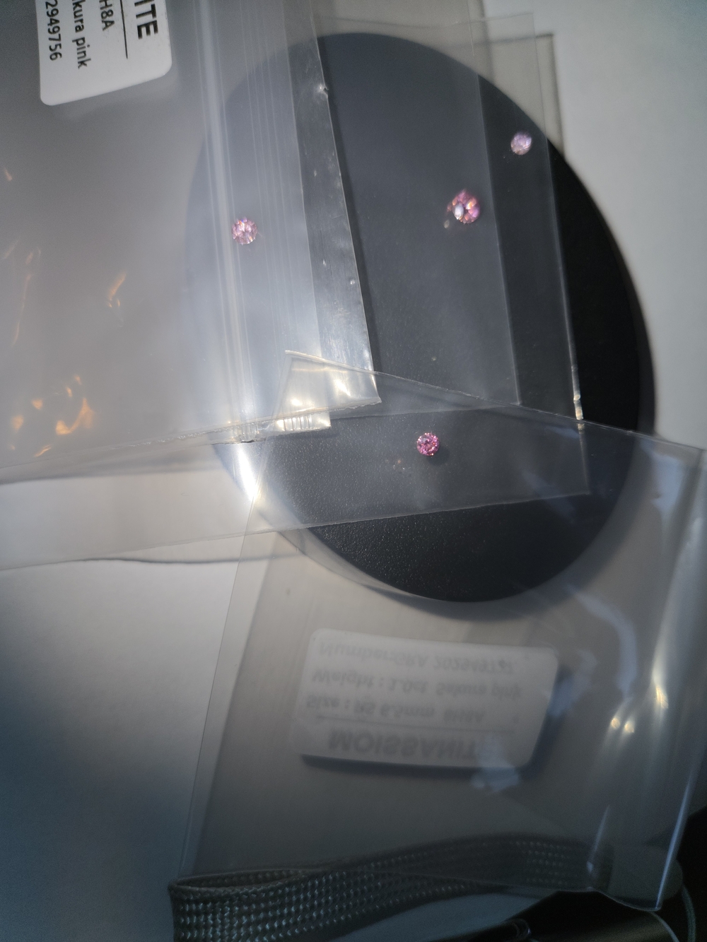 Loose Pink Moissanite Stones - Small Round Gems